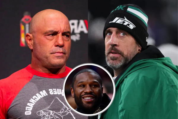 Joe Rogan, Aaron Rodgers, Floyd Mayweather Jr.