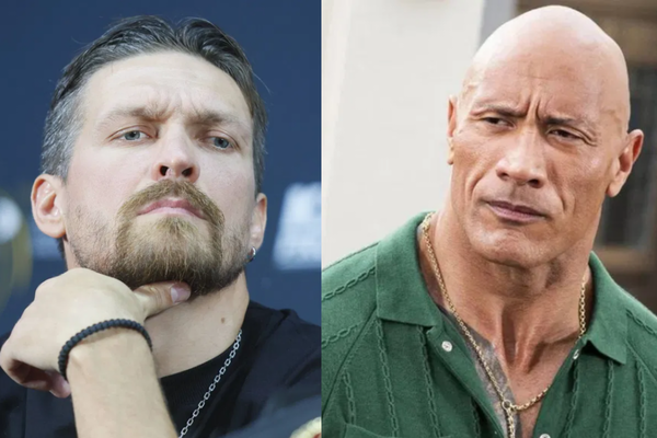 Oleksandr Usyk, Dwayne Johnson