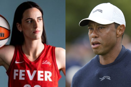 Caitlin Clark and TIger Woods