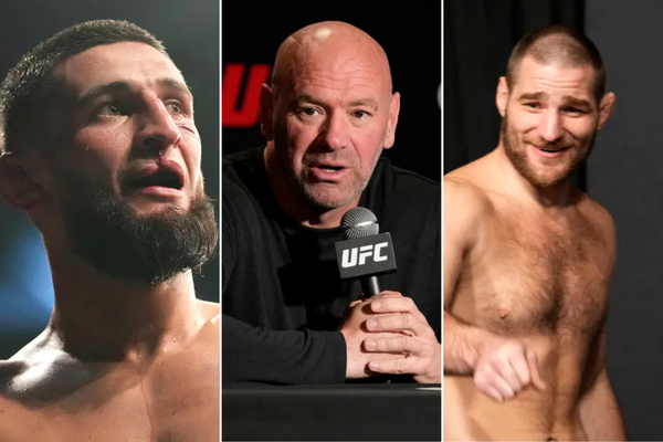 Khamzat Chimaev, Dana White, Sean Strickland