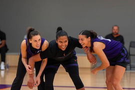 Phoenix Mercury Team Players in Practice