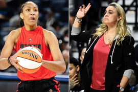 A&#8217;ja Wilson and Becky Hammon