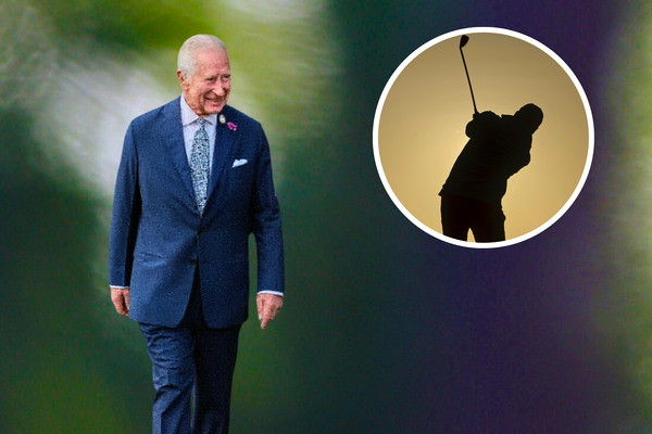 King Charles &#8211; Golfer silhouette
