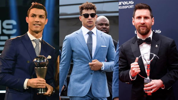 Cristiano Ronaldo, Patrick Mahomes, and Lionel Messi