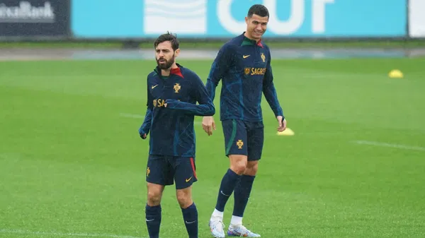 Cristiano Ronaldo and Bernardo Silva