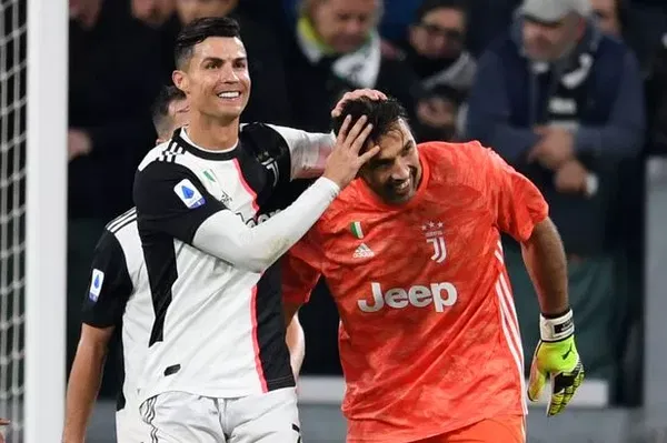 Cristiano Ronaldo and Gianluigi Buffon