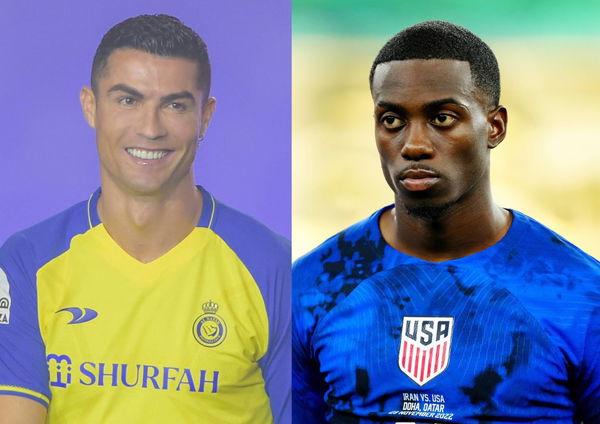 Cristiano Ronaldo and Tim Weah