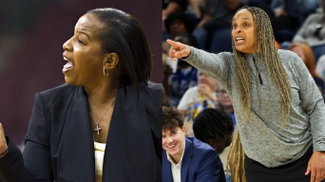 Cynthia Cooper and Teresa Weatherspoon