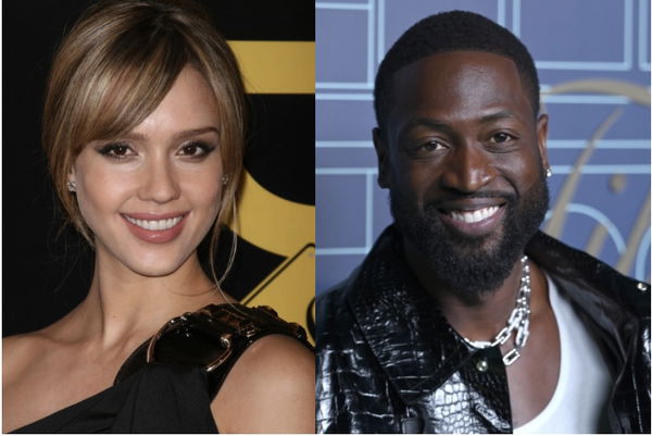 Jessica Alba (L) and Dwayne Wade (R) Collage