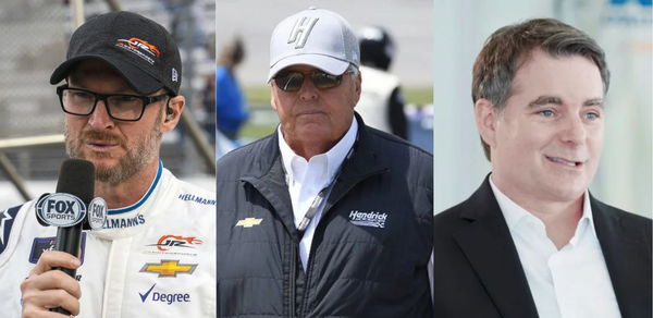 Dale Jr, Rick Hendrick and Jeff Gordon