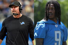 Dan Campbell and Jameson Williams