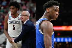 Dan Hurley, Tarris Reed Jr, and AJ Dybantsa