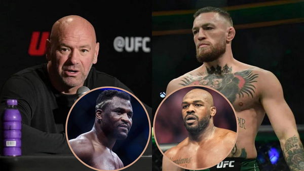 Dana White, Conor McGregor, Francis Ngannou and Jon Jones