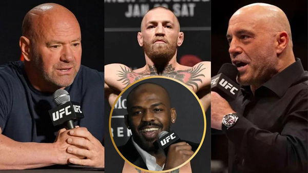 Dana White, Conor McGregor, Joe Rogan and Jon Jones