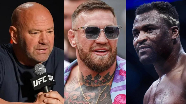 Dana White Conor McGregor and Francis Ngannou