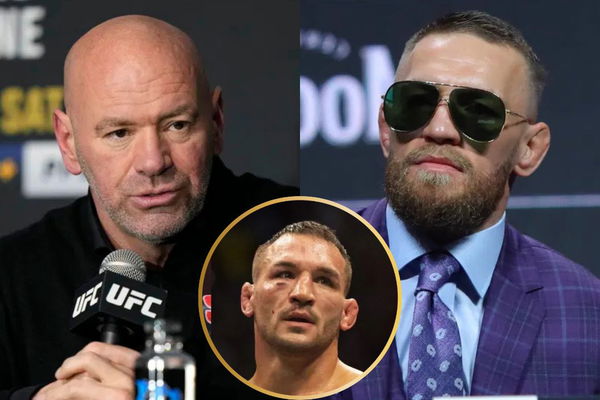 Dana White, Conor McGregor and Michael Chandler