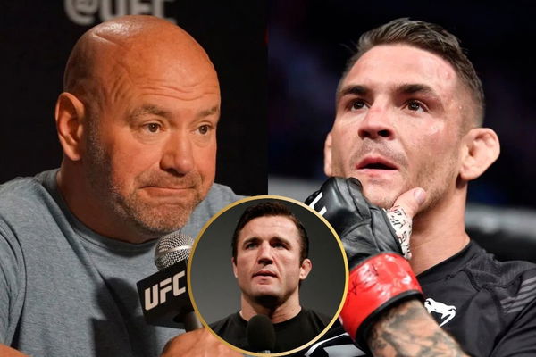 Dana White, Dustin Poirier and Chael Sonnen