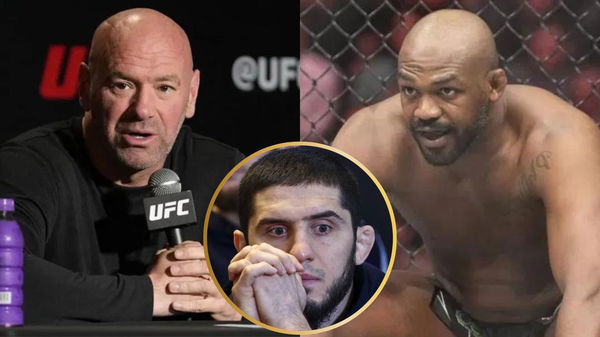 Dana White, Jon Jones and Islam Makhachev