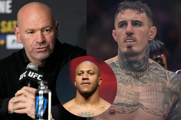 Dana White Tom Aspinal Ciryl Gane