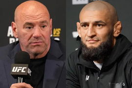 Dana White and Khamzat Chimaev