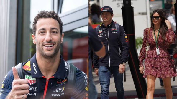 Daniel Ricciardo (L), Max Verstappen (Center), and Kelly Piquet (R)