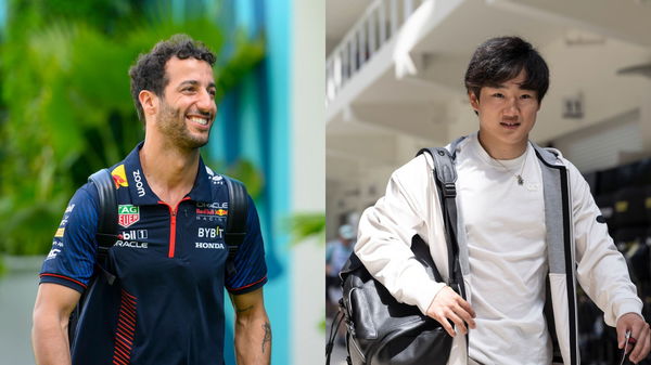 Daniel Ricciardo and Yuki Tsunoda