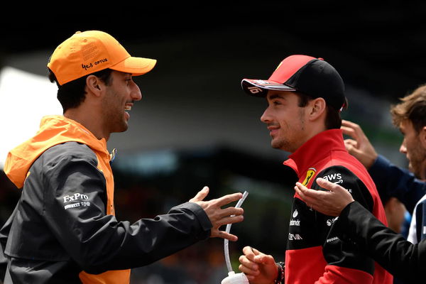 Daniel Ricciardo and Charles Leclerc