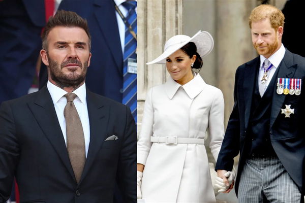 David Beckham, Prince Harry and Meghan Markle