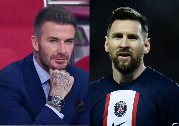 David Beckham and Lionel Messi