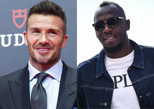 David Beckham and Usain Bolt