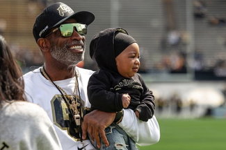 Deion Sanders with Snow