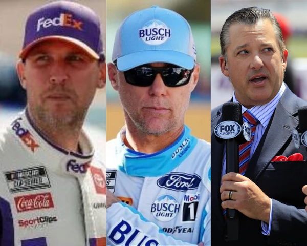 Denny Hamlin, Kevin Harvick, Tony Stewart