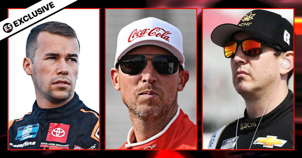 Denny Hamlin, Kyle Busch and Ben Rhodes