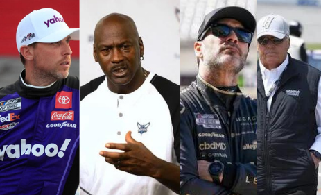 Denny Hamlin, Michael Jordan, Jimmie Johnson, Rick Hendrick