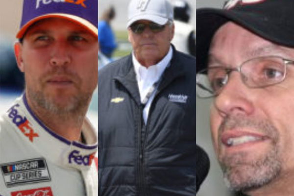 Denny Hamlin, Rick Hendrick and Kyle Petty