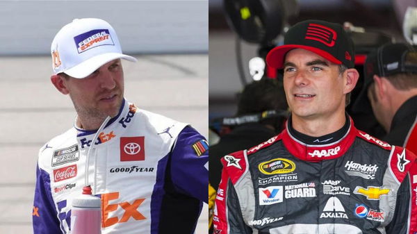 Denny Hamlin and Jeff Gordon