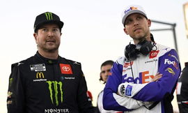 Denny Hamlin and Kurt Busch