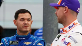 Denny Hamlin and Kyle Larson