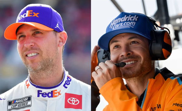 Denny Hamlin and Kyle Larson