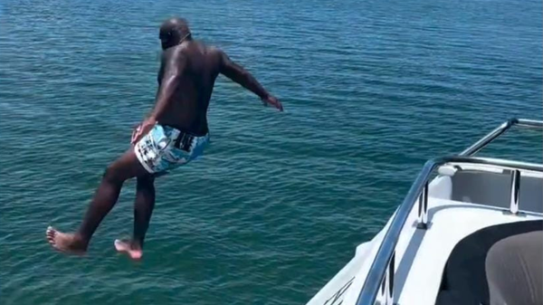 Derrick Lewis Jumping From Yatch