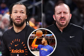 Derrick Rose, Jalen Brunson and Tom Thibodeau