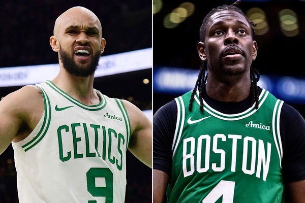 Derrick White and Jrue Holiday
