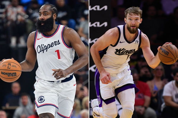 Domantas Sabonis and James Harden