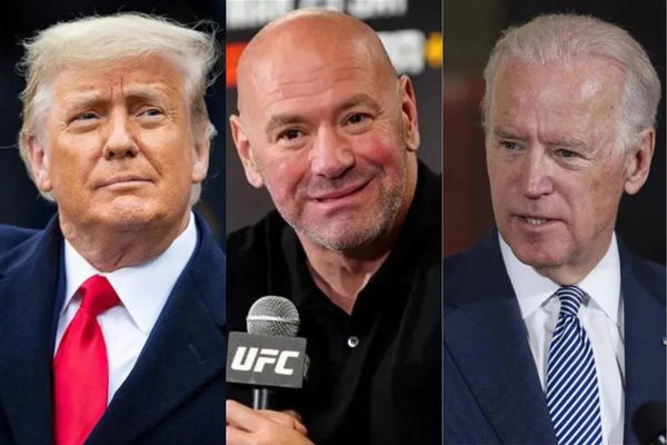 Donald Trump, Dana White and Joe Biden