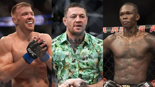 Dricus du Plessis, Conor McGregor and Israel Adesanya