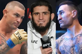 Dustin Poirier, Islam Makhachev and Max Holloway