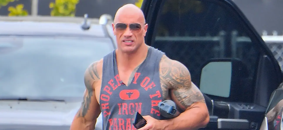 Dwayne 'The Rock' Johnson re-created his cringeworthy throwback