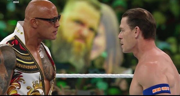 Dwayne Johnson and John Cena WrestleMania 40