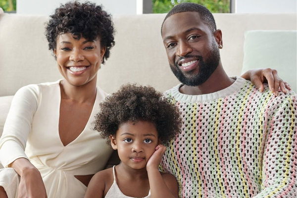 Dwayne Wade, Gabrielle Union and Kaavia