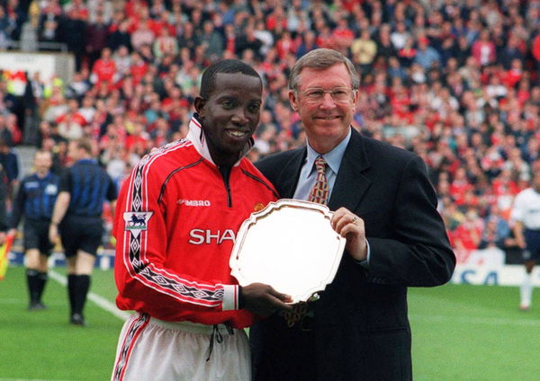 Dwight Yorke and Sir Alex Ferguson